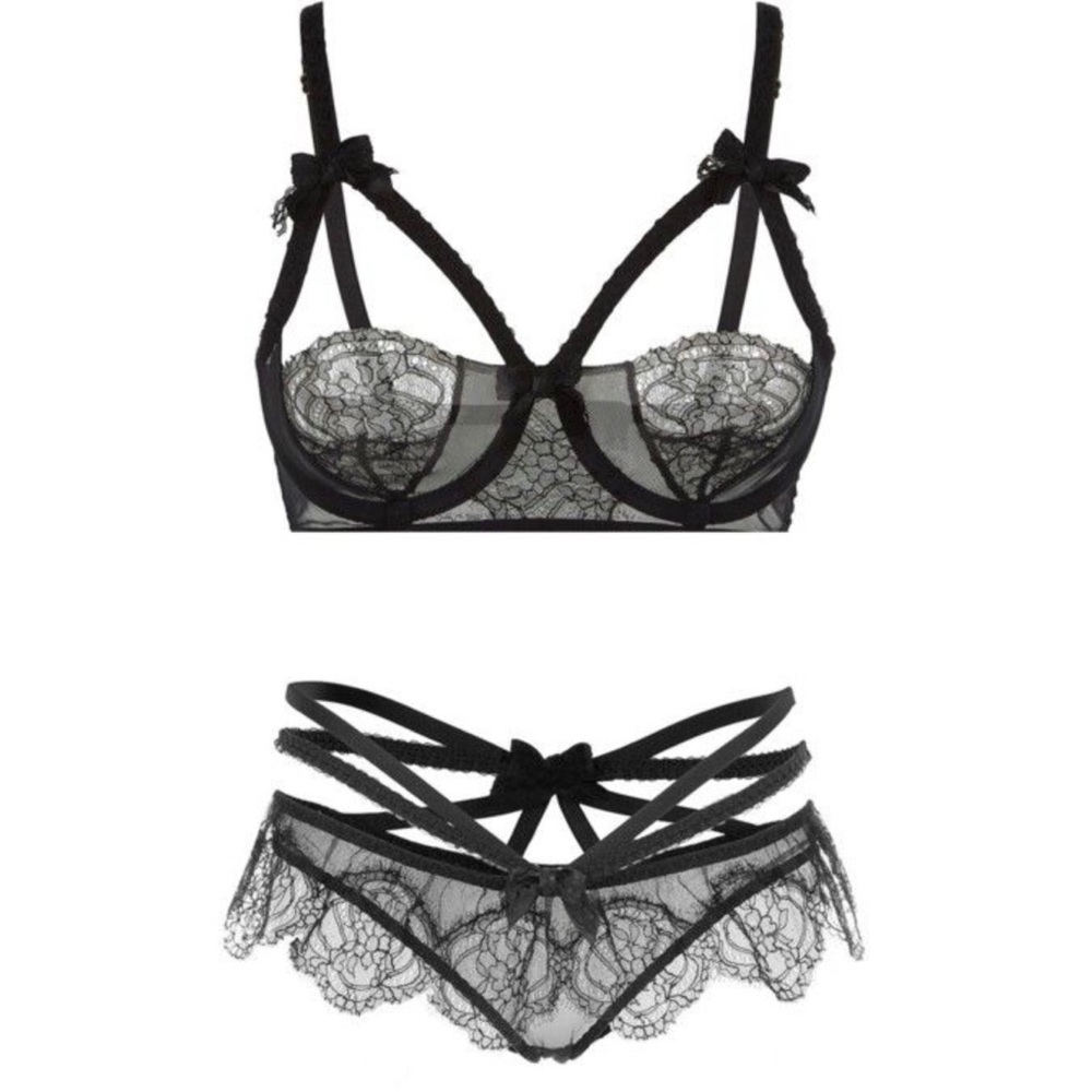 EUC Agent Provocateur Set Alina Bra 36C & Alina Ouvert 2